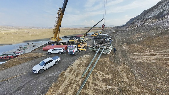 ÇAMLIDERE BARAJI’NDA “YÜZER POMPA” SİSTEMİNDE SONA YAKLAŞILDI