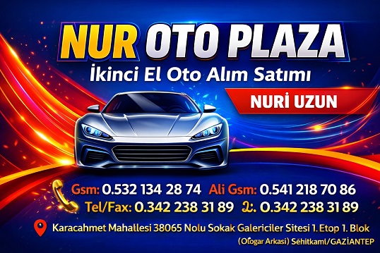 NUR OTO PLAZA İŞLETME SAHİBİ NURİ UZUN’DAN KADİR GECESİ MESAJI