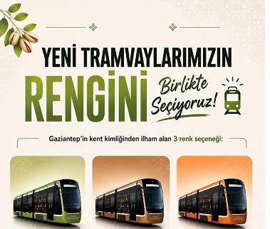 BÜYÜKŞEHİR’İN ŞEHRE KAZANDIRACAĞI YENİ TRAMVAYLARIN RENGİNİ GAZİ ŞEHİRLİLER OYLARIYLA BELİRLEYECEK   
