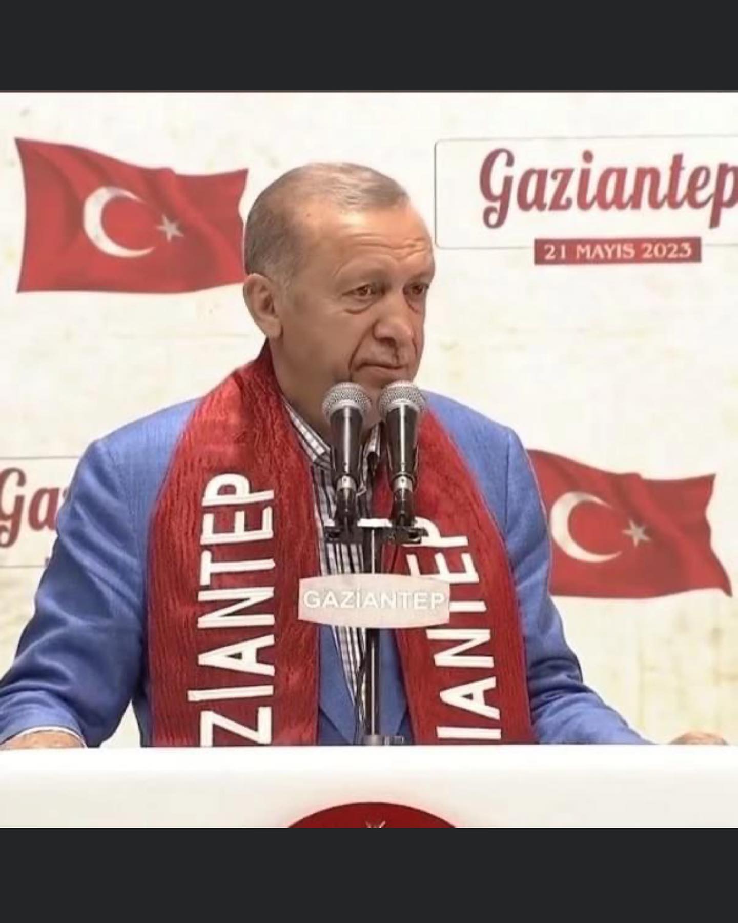 Cumhurbaşkanı Erdoğan, Gaziantep’teki mitingde yaptığı konuşmada, rakibinin CHP Genel Başkanı değil, rehavet olduğunu söyledi. 