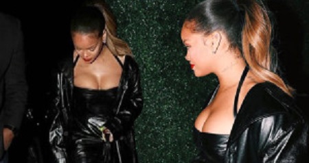 Kilolarına Aldırmayan Rihanna, Göğüs Dekolteli Elbisesiyle Gözleri Şaşı Etti