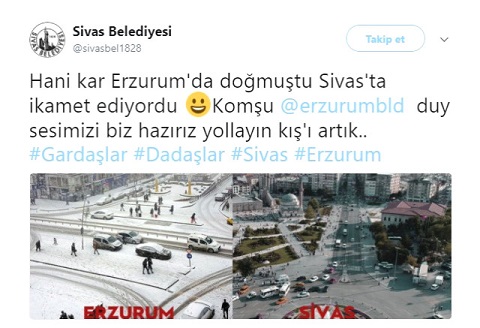 ERZURUM VE SİVAS  Belediyelerin Kar Diyaloğu Görenleri Güldürdü