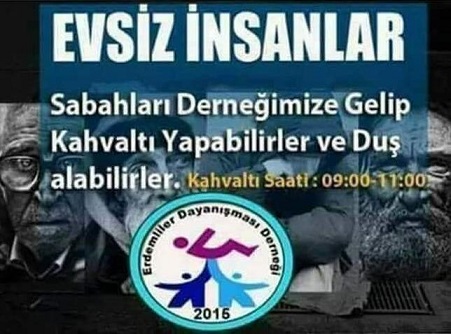 EVSİZ İNSANLARA KUÇAK AÇAN DERNEK