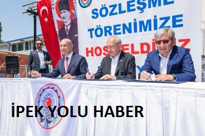 CHP Genel Başkanı Kemal Kılıçdaroğlu da katıldı İzmir’de 5 bin 248 işçiyi sevindiren TİS imzası