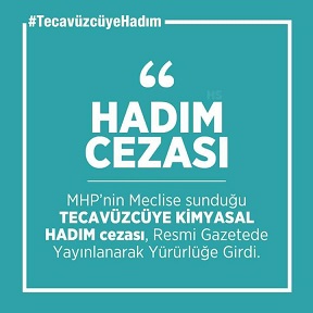 TECAVUZCÜYE KİMYASAL HADİM RESMİ GAZETE'DE YAYINLANDI