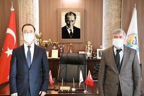 Dalaman Havalimanı YDA Yönetim Kurulu Üyesi Ahmet Hamdi Güvenç’ten Başkan Ceylan’a Ziyaret